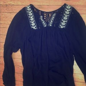 Mossimo Supply Co Boho Chic Peasant Blouse, Large